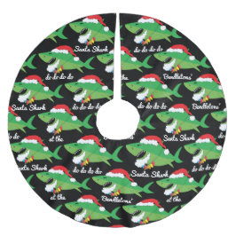 Jupon De Sapin En Polyester Brossé Requin Père Noël de Noël