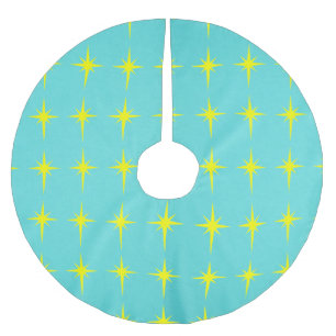 Jupon De Sapin En Polyester Brossé Rétro jupe d'arbre de Noël de Starburst