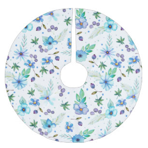 Jupon De Sapin En Polyester Brossé Rose bleu