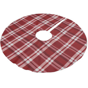 Jupon De Sapin En Polyester Brossé Rouge blanc