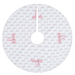 Jupon De Sapin En Polyester Brossé Ruban rose