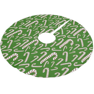 Jupon De Sapin En Polyester Brossé Saison de vacances Sucre de canne artistique-vert