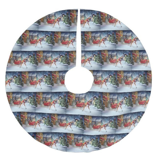 Jupon De Sapin En Polyester Brossé Saison Festive de Noël de Boxer (Devant)