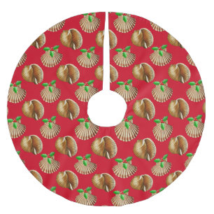 Jupon De Sapin En Polyester Brossé Sea Shells Beach Noël