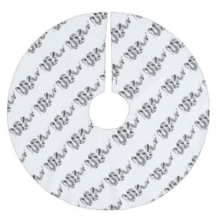 Jupon De Sapin En Polyester Brossé Serpent gris et silhouette gris clair