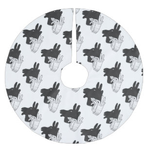 Jupon De Sapin En Polyester Brossé Silhouette de main de bouc Billy Gris