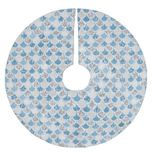 Jupon De Sapin En Polyester Brossé Sirène de Parties scintillant en argent Turquoise 