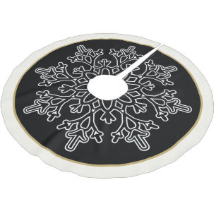 Jupon De Sapin En Polyester Brossé Skirt d'arbre de flocon de neige