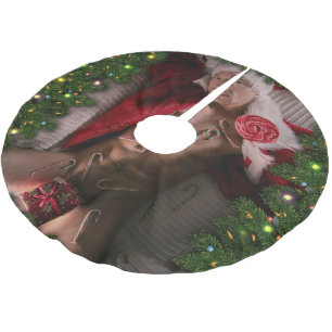 Jupon De Sapin En Polyester Brossé SlipperyJoe sucres de canne mâle poitrine lollipop