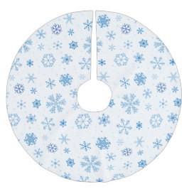 Jupon De Sapin En Polyester Brossé Snowflakes 