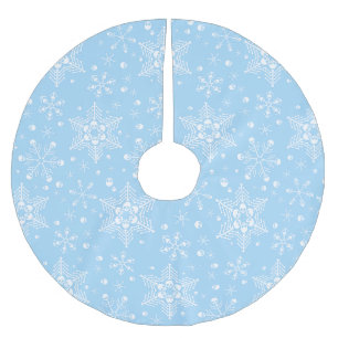 Jupon De Sapin En Polyester Brossé Snowflakes gothique du crâne