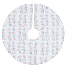 Jupon De Sapin En Polyester Brossé Snowman Tree Skirt