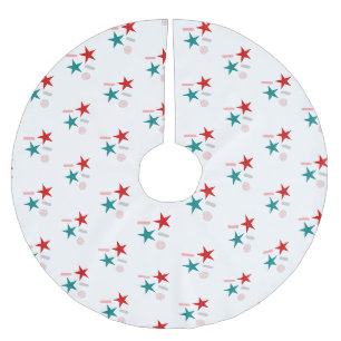 Jupon De Sapin En Polyester Brossé Sprinkles et Stars Quatre Juillet Patriotique