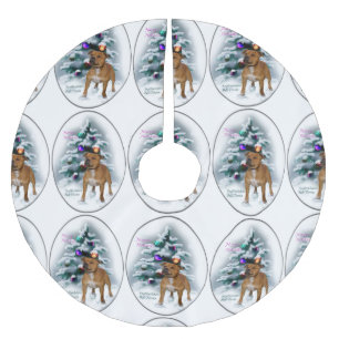 Jupon De Sapin En Polyester Brossé Staffordshire Bull Terrier Noël