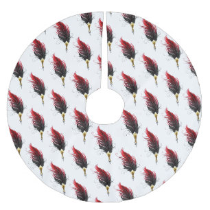 Jupon De Sapin En Polyester Brossé Stylo rouge en plumes avec nib or