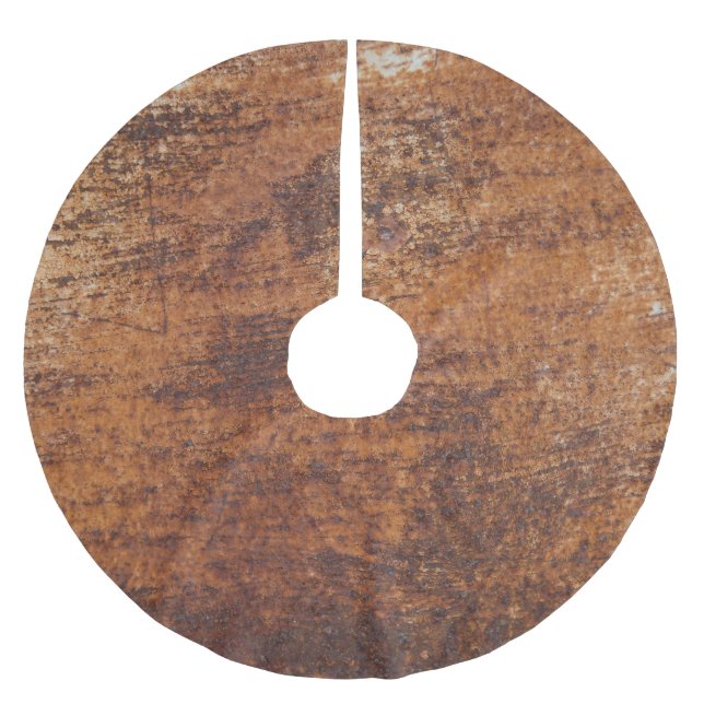 Jupon De Sapin En Polyester Brossé Surface métallique texturée rouillée (Devant)