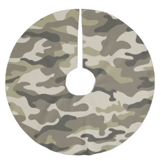 Jupon De Sapin En Polyester Brossé Tapis de Noël camouflage