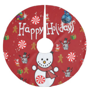 Jupon De Sapin En Polyester Brossé Tapis de sapin de Noël