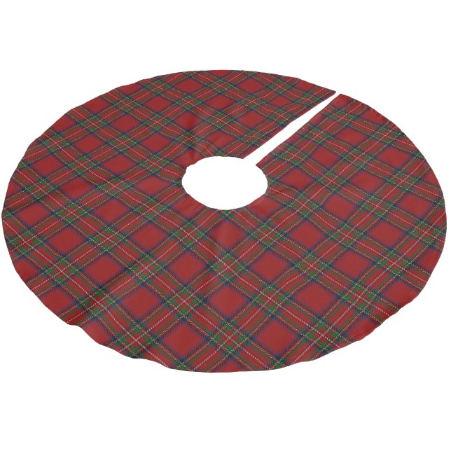 Jupon De Sapin En Polyester Brossé Tartan écossais de Stewart de clan (Angle)