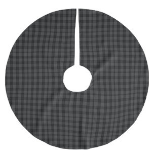 Jupon De Sapin En Polyester Brossé Tartan gris et noir brossé Jupe Polyester Tree