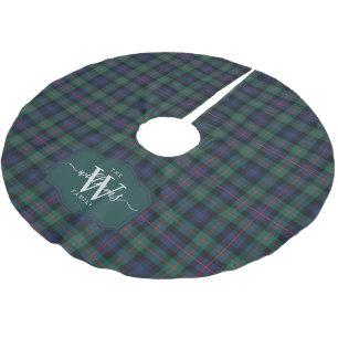 Jupon De Sapin En Polyester Brossé Tartan Monogrammé du Clan Écossais Murray d'Atholl