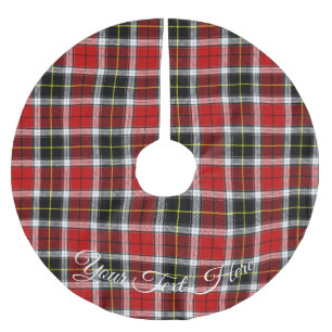 Jupon De Sapin En Polyester Brossé Tartan rouge et noir