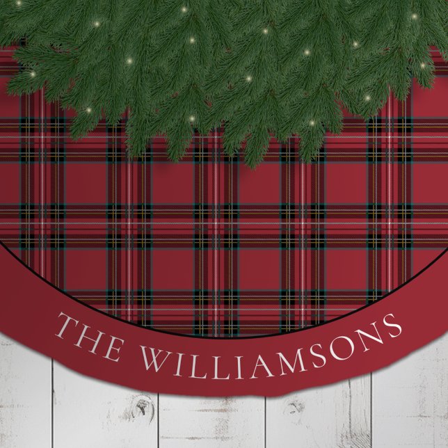 Jupon De Sapin En Polyester Brossé Tartan Tidings Tree Jupe (Créateur téléchargé)
