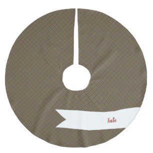 Jupon De Sapin En Polyester Brossé Tattersall Brooks Camel Plaid Traditionnel