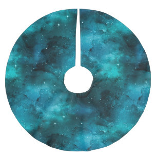 Jupon De Sapin En Polyester Brossé Teal Galaxy Series 7