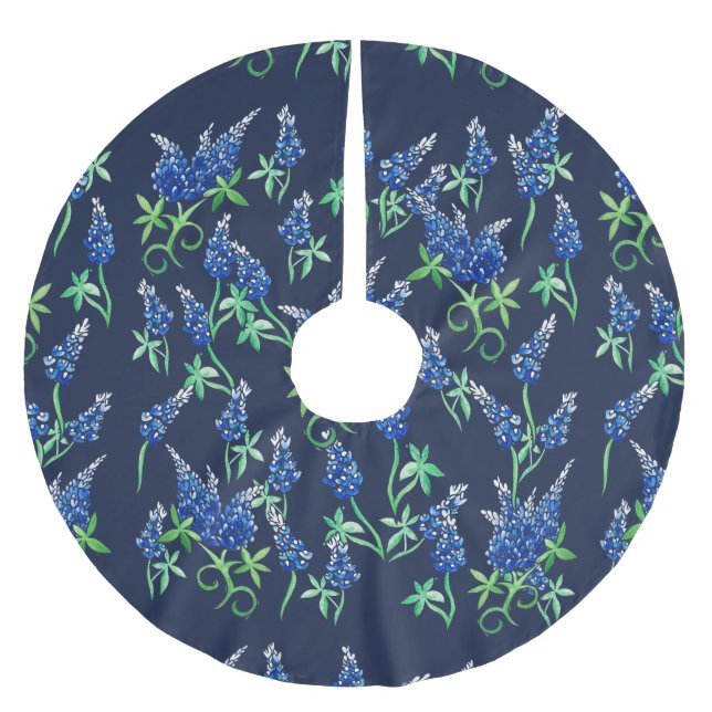 Jupon De Sapin En Polyester Brossé Texas Bluebonnets Texan (Devant)