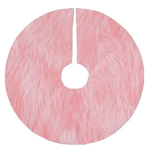 Jupon De Sapin En Polyester Brossé Texture de la fourrure de laine rose souple