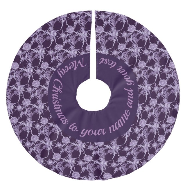 Jupon De Sapin En Polyester Brossé THISTTLE violet motif (Devant)