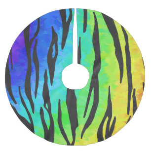 Jupon De Sapin En Polyester Brossé Tiger Black et Rainbow Stuff