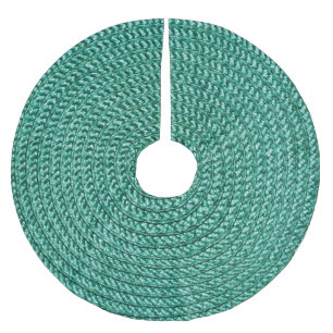 Jupon De Sapin En Polyester Brossé Tissu vert tressé artificiel.