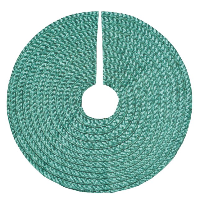 Jupon De Sapin En Polyester Brossé Tissu vert tressé artificiel. (Devant)