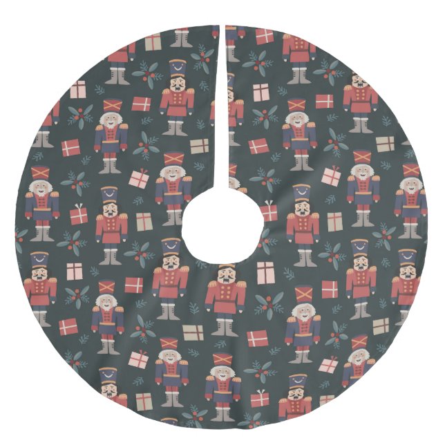 Jupon De Sapin En Polyester Brossé Toy Nutcrackers (Devant)