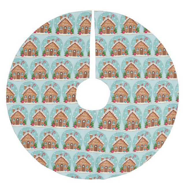 Jupon De Sapin En Polyester Brossé Tree Skirt (Devant)