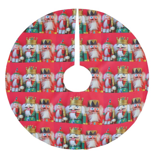 Jupon De Sapin En Polyester Brossé Trio de Nutcracker (Devant)