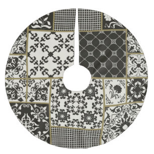 Jupon De Sapin En Polyester Brossé Tuiles de Majolica Motifs islamiques.