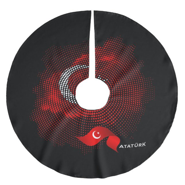 Jupon De Sapin En Polyester Brossé Turkey flag (Devant)