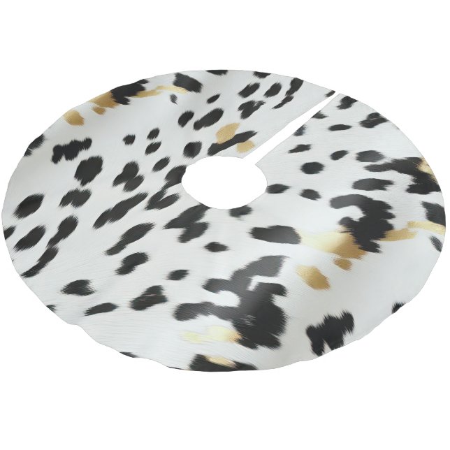 Jupon De Sapin En Polyester Brossé Vachette blanche noire (Angle)