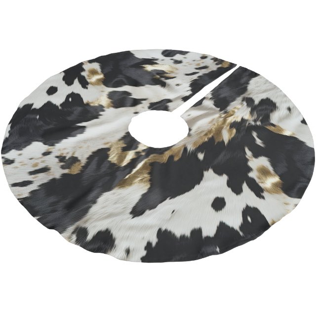Jupon De Sapin En Polyester Brossé Vachette blanche noire (Angle)