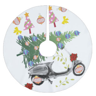 Jupon De Sapin En Polyester Brossé Vélo de jupe de Noël