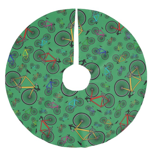 Jupon De Sapin En Polyester Brossé Vélos verts de route (Devant)