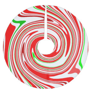 Jupon De Sapin En Polyester Brossé Vert blanc rouge de remous de sucre de canne de