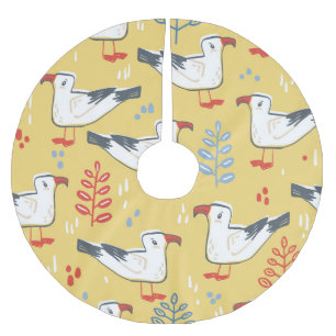 Jupon De Sapin En Polyester Brossé Vintage Feuilles Motif naturel