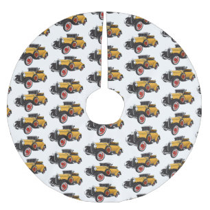 Jupon De Sapin En Polyester Brossé Voiture jaune classique 1931