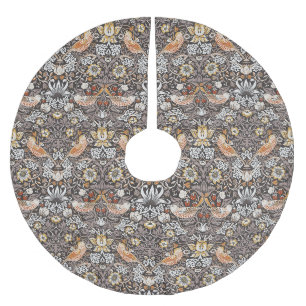Jupon De Sapin En Polyester Brossé William Morris Strawberry Thief Charbon Ocbre