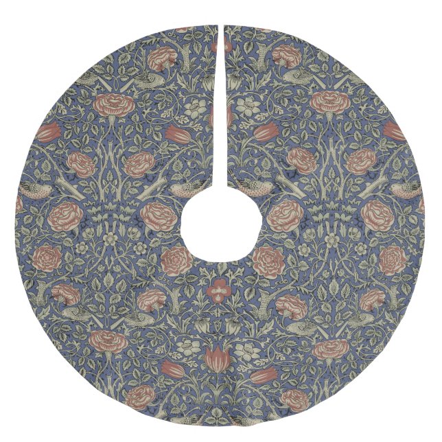 Jupon De Sapin En Polyester Brossé William Morris Tudor Fond d'écran Rose (Devant)