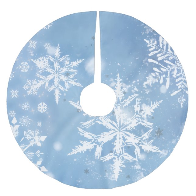 Jupon De Sapin En Polyester Brossé Wonderful Christmas Snow (Devant)